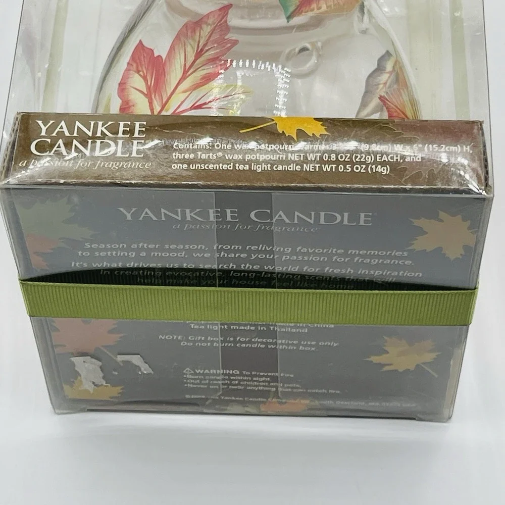 Yankee Candle Autumn Harvest Tart Wax Potpourri Warmer hostess Gift Set Tealight